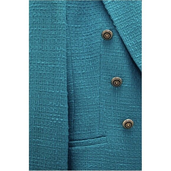 NWT ZARA Emerald Tailored Double Breasted Blazer Blogger’s Favorite​​​ - Picture 7 of 12
